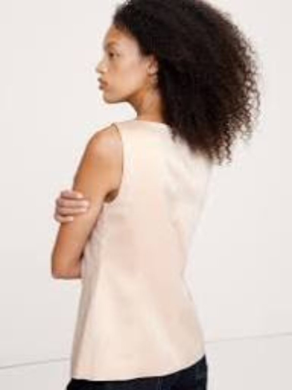 Banana Republic Satin Square-Neck Long Vest Sz. 12 NWT - Picture 3 of 8
